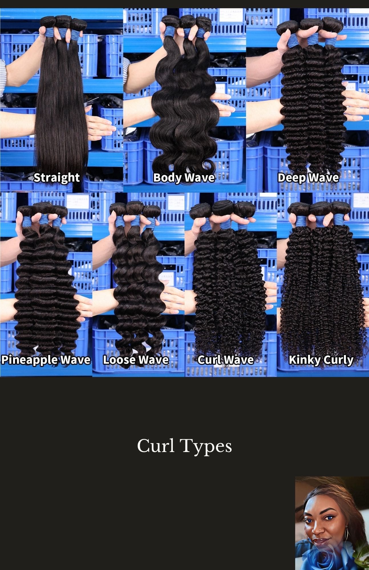 A bunch of different types of hair styles