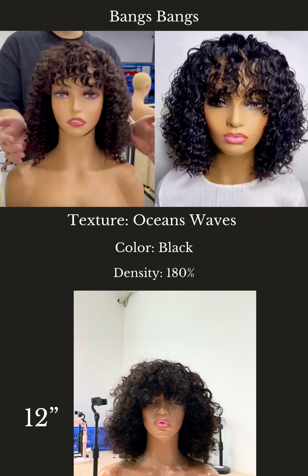 A before and after picture of the ocean waves wig.